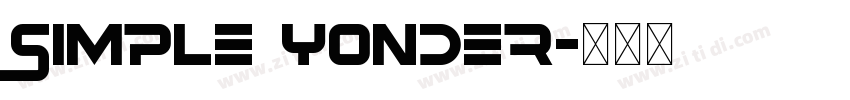 Simple yonder字体转换
